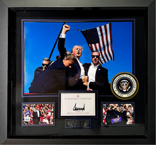 Load image into Gallery viewer, President Trump Survives Assassination Attempt - Fight, Fight, Fight with Authenticated Signature