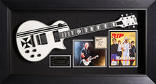 Load image into Gallery viewer, Metallica with Iron Cross Guitar and Authenticated Signatures on Magazine Cover