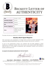 Load image into Gallery viewer, Metallica with Iron Cross Guitar and Authenticated Signatures on Magazine Cover