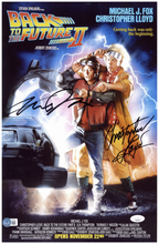 Load image into Gallery viewer, Back To The Future Part II - JSA Authenticated Signed Movie Poster by Michael J Fox and Christopher Lloyd