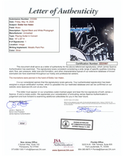 Load image into Gallery viewer, Van Halen Signed Photo and Replica Bumble Bee Guitar - JSA Authenticated