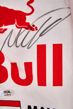 Load image into Gallery viewer, Max Verstappen PSA Authenticated Signed Red Bull F1 White Racing Uniform