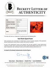 Load image into Gallery viewer, Signed RUSH Poster with Beckett Authenticated Signatures of Geddy Lee, Alex Lifeson and Neil Peart.