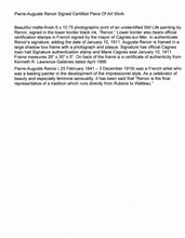 Load image into Gallery viewer, Auguste Renoir with Authenticated Signed Photographic Print of Still Life Painting