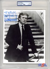 Load image into Gallery viewer, Encased Mint 9 PSA Certified Early Signature of President Trump