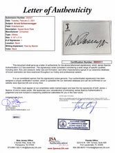 Load image into Gallery viewer, Arnold Schwarzenegger as The Terminator with JSA Authenticated Signature