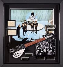 Load image into Gallery viewer, The Beatles with John Lennon, Authenticated Signatures of the Fab Four and Replica Guitar