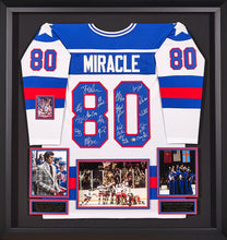Load image into Gallery viewer, Miracle On Ice USA Olympics 1980 Hockey Team Gold Medal Winners with Signed Jersey