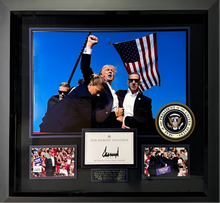 Load image into Gallery viewer, President Trump Survives Assassination Attempt - Fight, Fight, Fight with Authenticated Signature