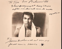 Load image into Gallery viewer, Muhammad Ali Training in Pool With Authenticated Signature with Note