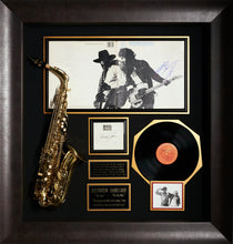 Load image into Gallery viewer, Bruce Springsteen and Big Man Authenticated Signatures with Sax and Album Cover and LP