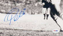 Load image into Gallery viewer, Pele B&W Photo of Horizontal Kick Signed and Authenticated