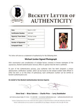 Load image into Gallery viewer, Michael Jordan Jersey with replica Rings and Authenticated Signature