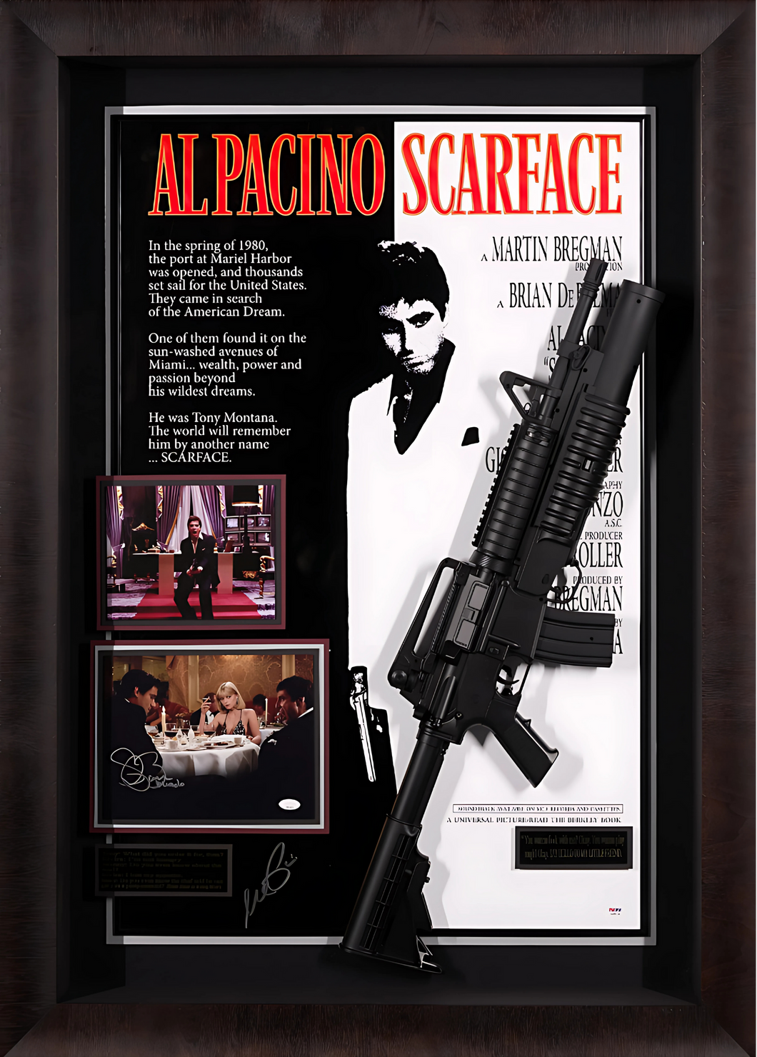 Scarface - Al Pacino and Steven Bauer JSA Authenticated Signatures