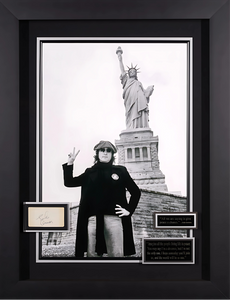 John Lennon with JSA Authenticated Signature in NYC Statue of Liberty
