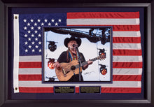Load image into Gallery viewer, Willie Nelson with Signature on American Flag
