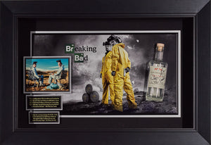 Breaking Bad with dual signed and licensed DOS HOMBRES Mezcal bottle