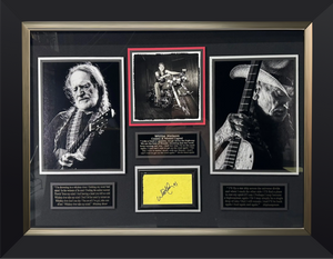 Willie Nelson with JSA Authenticated Signed B&W Photo