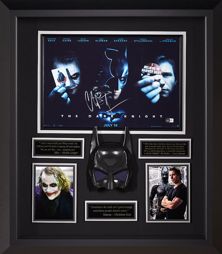 The Dark Knight with Christian Bale's Beckett Authenticated Signature