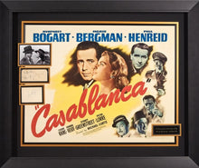 Load image into Gallery viewer, Casablanca Movie Poster with authenticated signatures from Bogart and Berman
