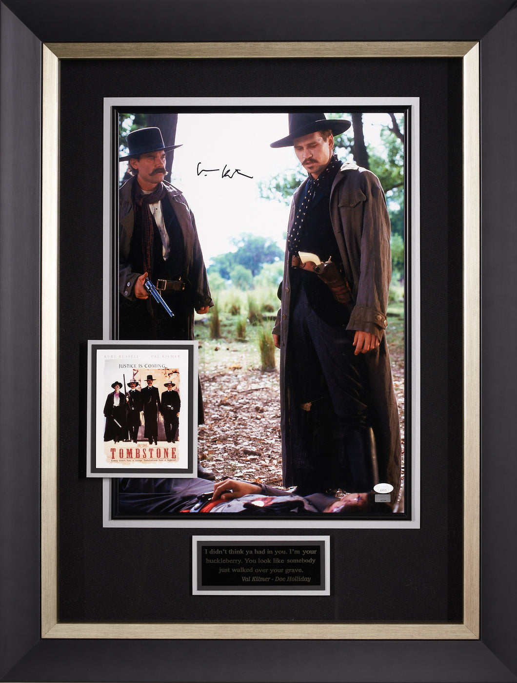 Tombstone with Val Kilmer with JSA Authenticated Signature