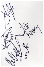 Load image into Gallery viewer, Color Photo of Aerosmith in Concert with an Authenticated Signed Card
