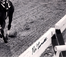 Load image into Gallery viewer, Secretariat GOAT Belmont Stakes B&amp;W with JSA Authenticated signature from jockey Ron Turcotte 503
