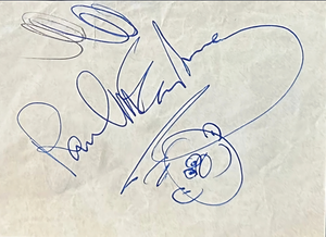 The Beatles with a Paul McCartney JSA Authenticated Signature and a Replica Echo Bass