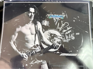 Van Halen Signed Photo and Replica Bumble Bee Guitar - JSA Authenticated