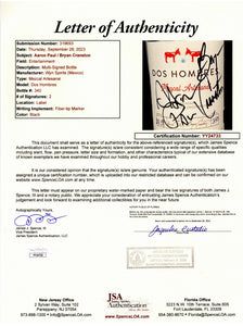 Breaking Bad with dual signed and licensed DOS HOMBRES Mezcal bottle