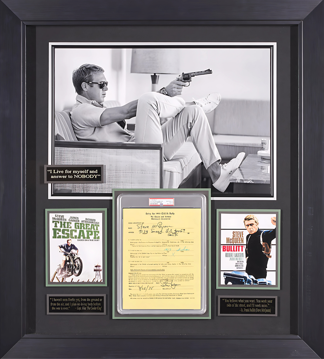 Steve McQueen with PSA Authenticated Signed Letter