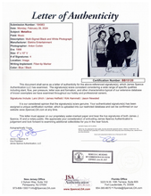 Load image into Gallery viewer, Metallica with Guitar and JSA Authenticated Multi-Signed B&amp;W Photo
