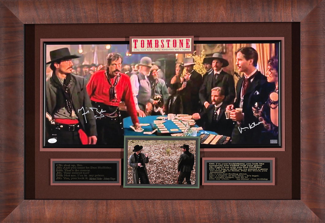 Tombstone with JSA Authenticated Signature of the Late Val Kilmer and Michael Biehn