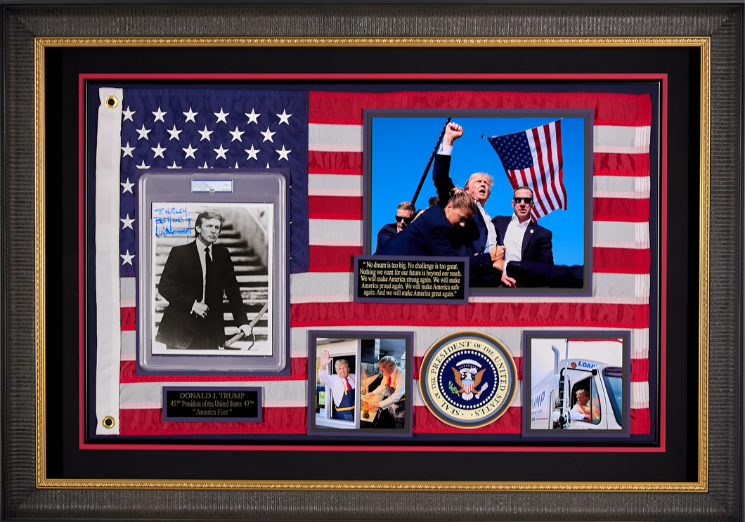 Encased Mint 9 PSA Certified Early Signature of President Trump