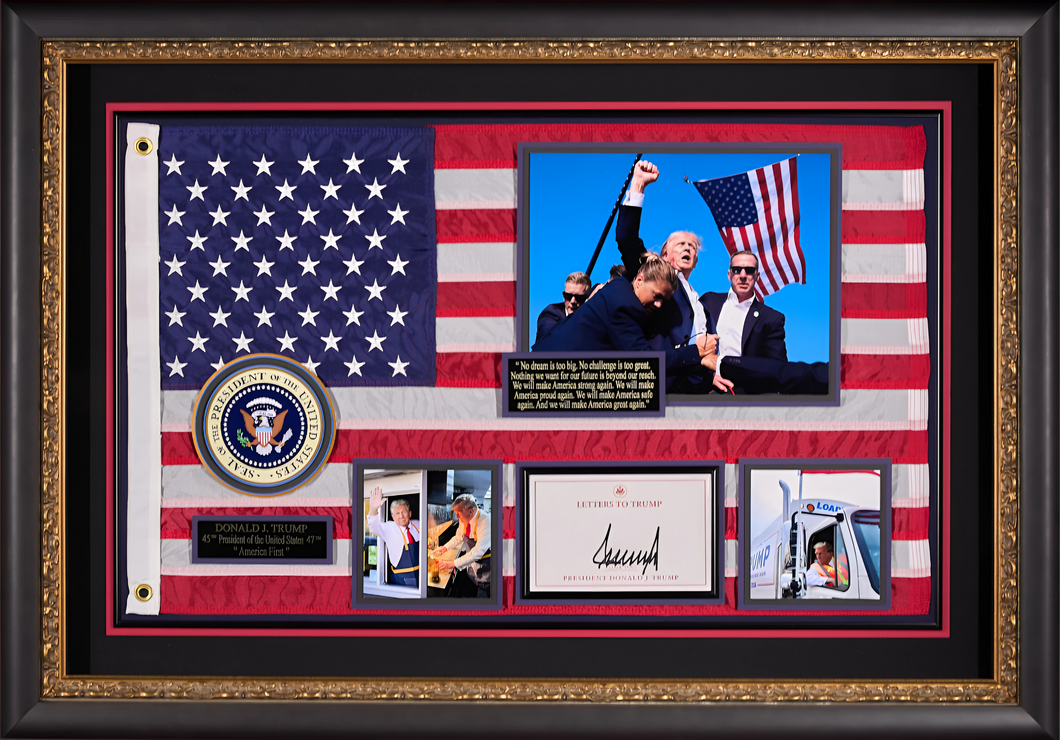 President Trump Behind his desk with JSA/PSA Authenticated Signature