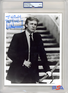 Encased Mint 9 PSA Certified Early Signature of President Trump