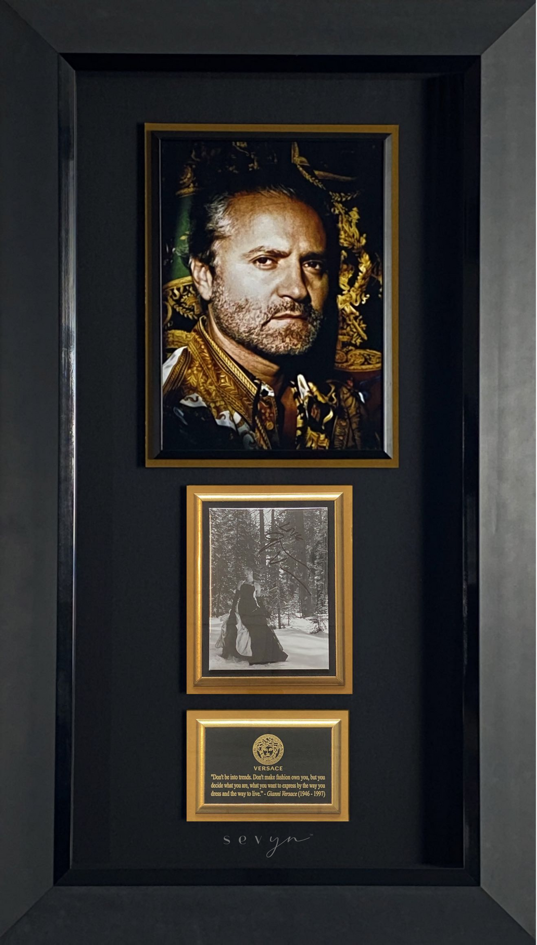 Gianni Versace Signed 1995 Fashion Photograph by Patrick Thornbrent