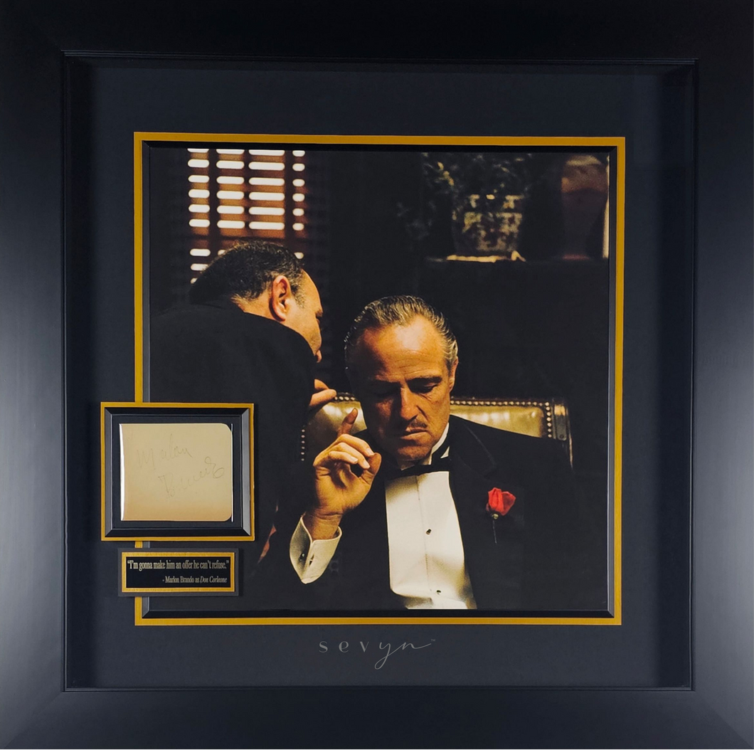 Marlon Brando Signed “The Godfather” Archival Photograph Display