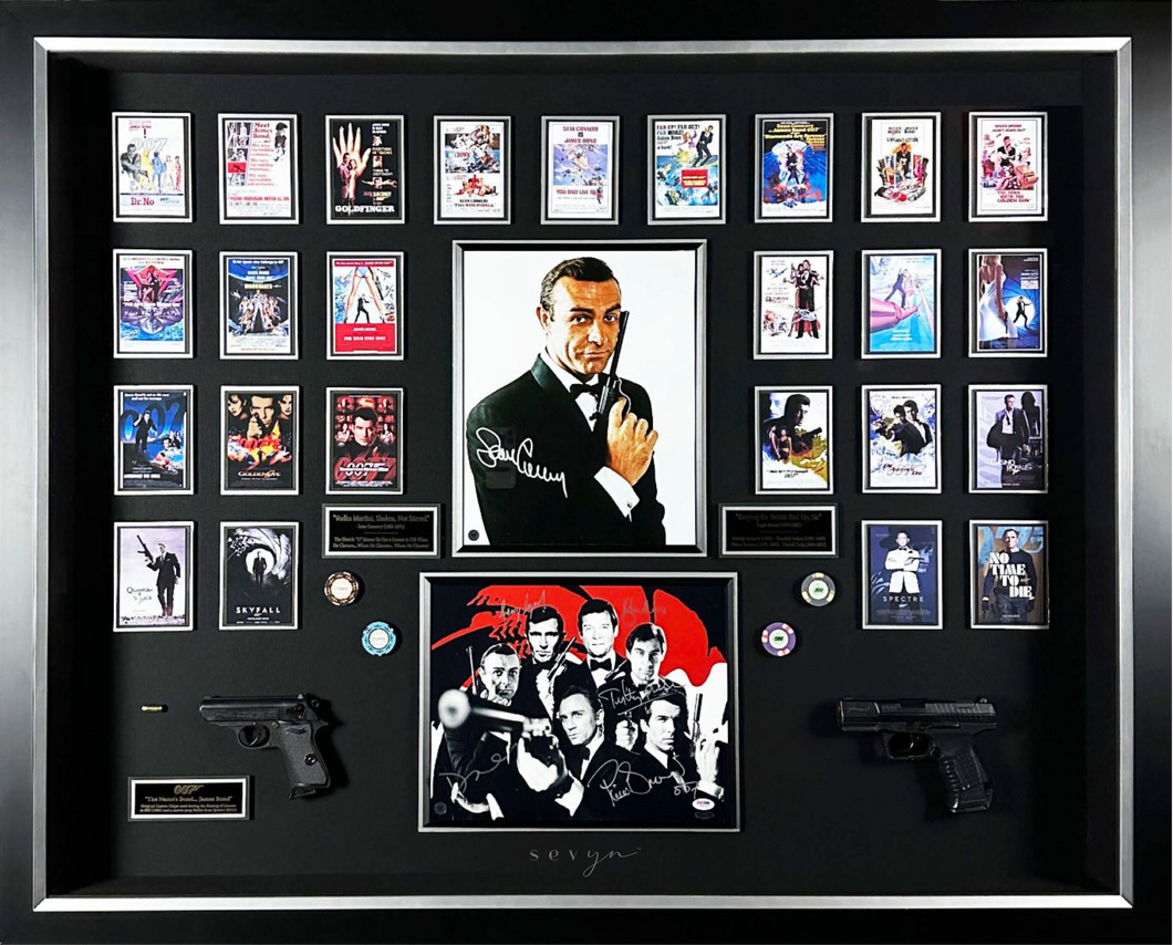 James Bond Autograph Collection with Movie Props