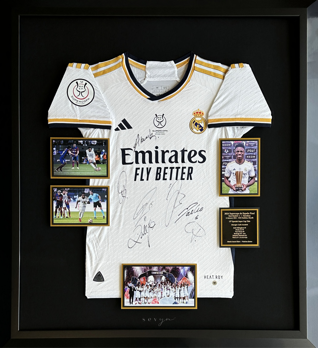Vinicius Jr. Signed 2024 Supercopa Match-Issued Real Madrid Jersey