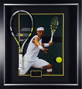 Rafael Nadal – Signed & Used Babolat Aero Pro GT Racquet Display