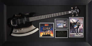 Gene Simmons JSA Authenticated Signature and replica Axe Base