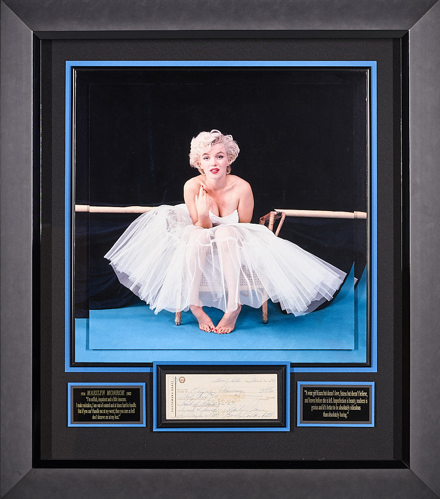 Marilyn Monroe Check Signed Display
