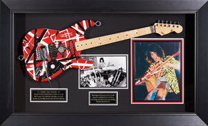 Van Halen Signed Photo and Replica Guitar