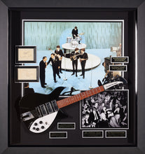 Load image into Gallery viewer, The Beatles with John Lennon, Authenticated Signatures of the Fab Four and Replica Guitar
