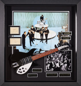 The Beatles with John Lennon, Authenticated Signatures of the Fab Four and Replica Guitar
