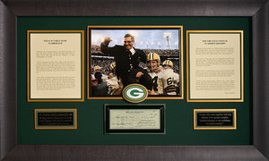 Vince Lombardi Superbowl I with JSA Authenticated Signed Check
