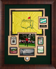 Load image into Gallery viewer, Tiger Woods Masters Flag and JSA Authenticated Signature 33&quot; x 40&quot; x 2.5&quot;
