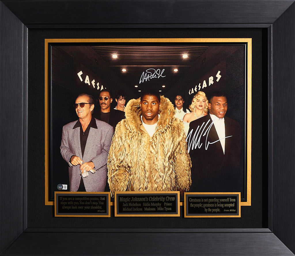 Vegas Celebrity Crew with Authenticated Signatures from Mike Tyson and Magic Johnson.