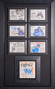 Paintings by Joe Petruccio of the Chicago Cubs with JSA Authenticated Signatures of the Artist